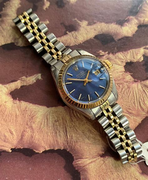 rolex womens watches blue face|rolex vintage blue dial.